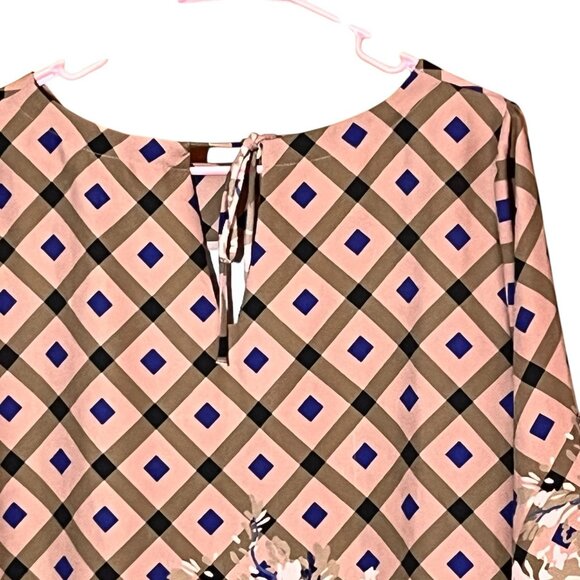 NWT Anthropologie Ottod'Ame Mara Tunic Dress Rose Gold/Navy Lng Sleeve Sz 8 Flaw - Picture 6 of 12